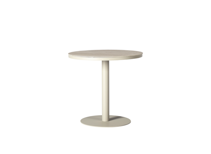 Table haute à manger 'Salerno' - Ø80 - Linen