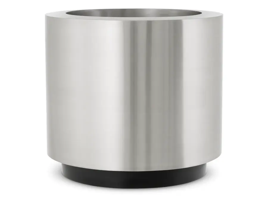 Jardinière 'Jasper' - Round - S - Brushed steel finish