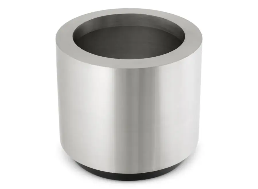 Planter 'Jasper' - Round - S - Brushed steel finish