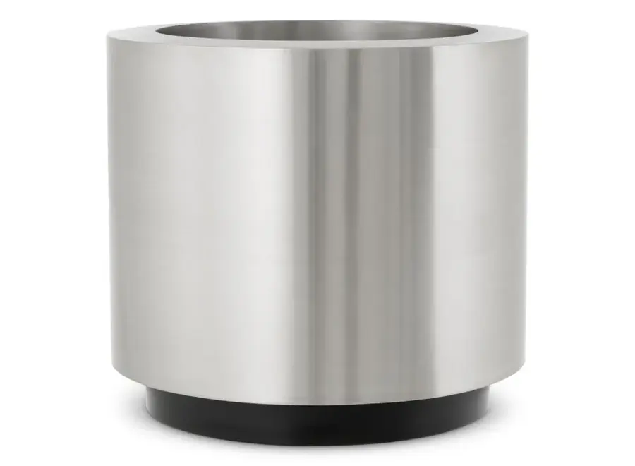 Jardinière 'Jasper' - Round - S - Brushed steel finish