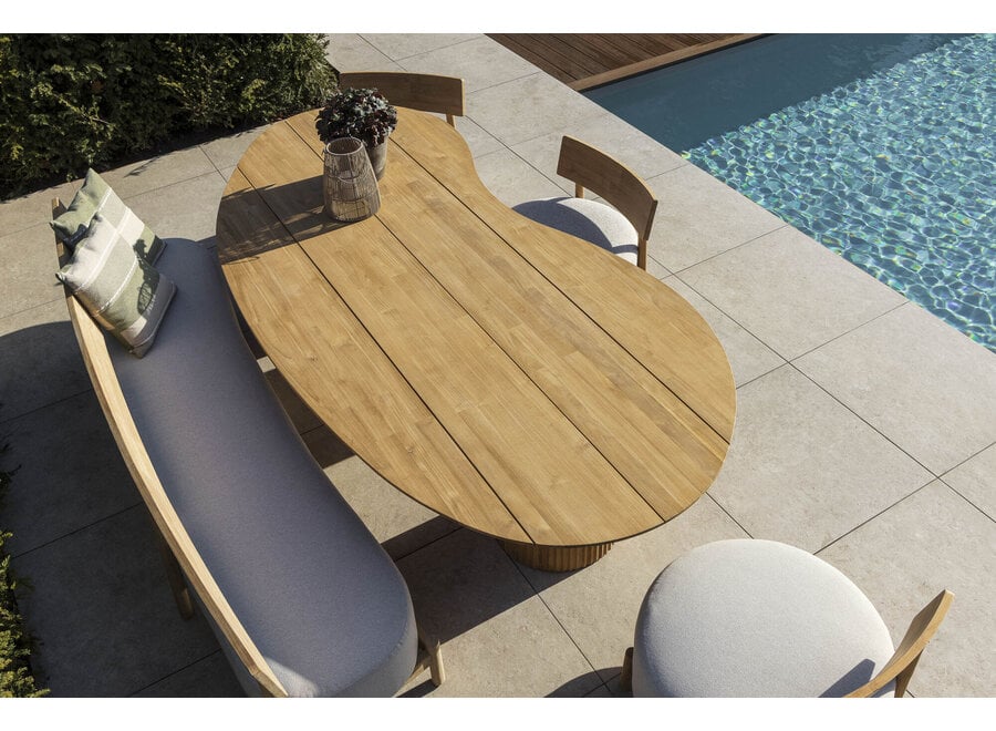 Low dining table 'Venezia' - Kidney