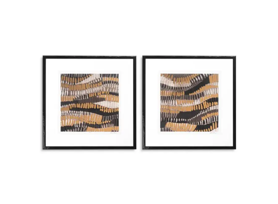 Print Metallic Undulation by June Erica Vess - Set of 2