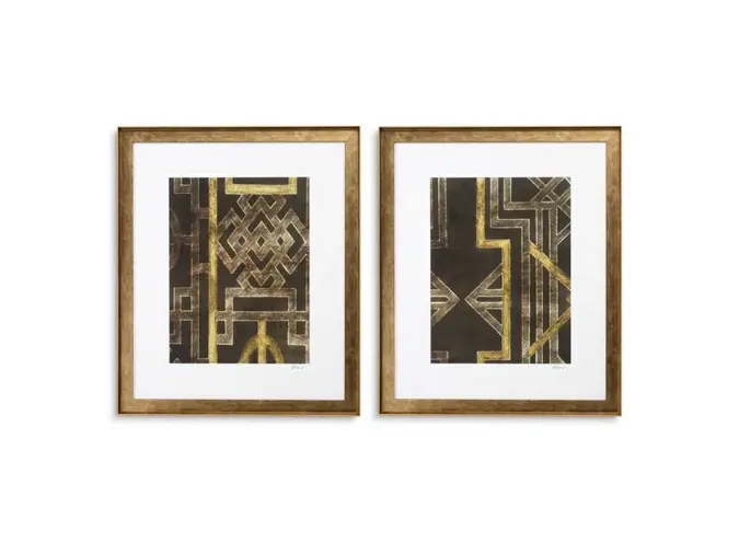 Print Trellis Pattern by Ethan Harper - Set of 2 - I
