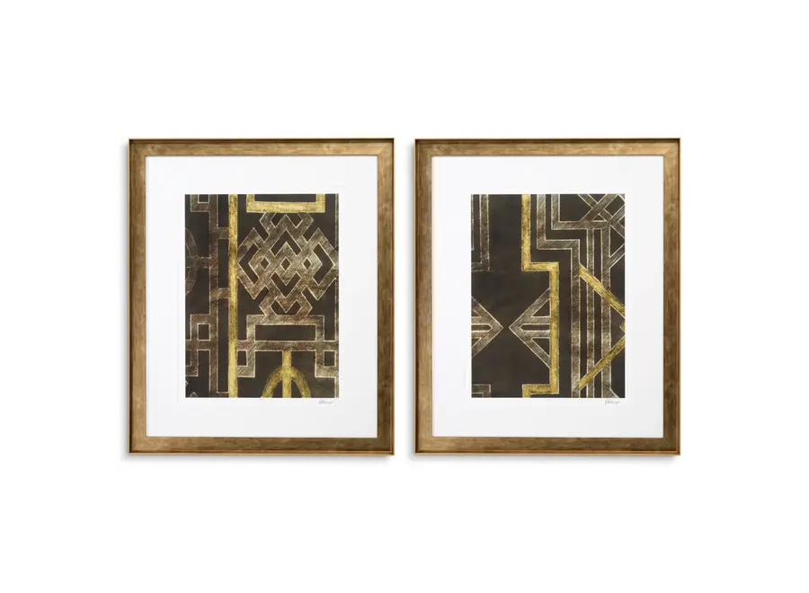 Print Trellis Pattern by Ethan Harper - Set of 2 - I