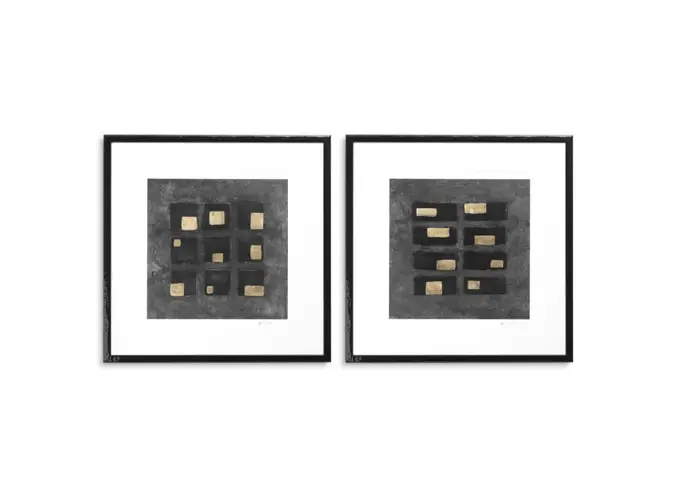 Print Black Squares by Michael Willett - Set of 2