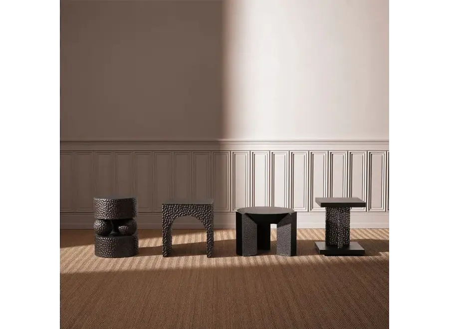 Side Table 'Caldera' - Ebony oak veneer