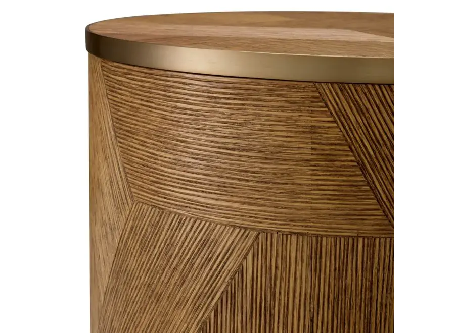 Side Table 'Velutto' - Brushed brass finish