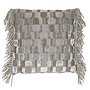 Sierkussen Arkos Grey/Sand + Bullion Fringe Silver