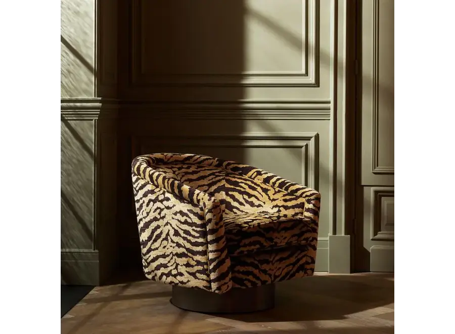 Chaise pivotante 'Catene' - Tigris brown