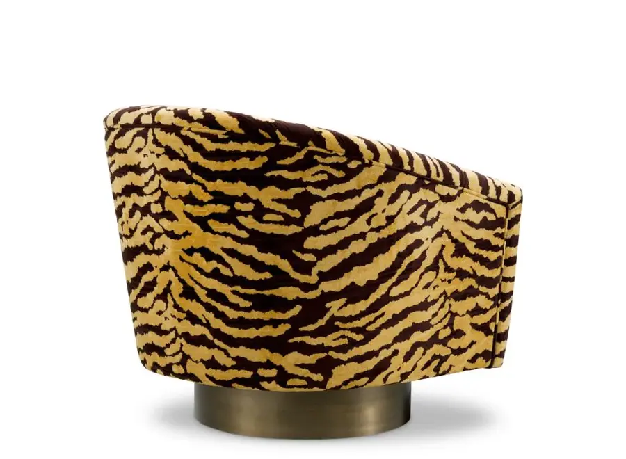 Swivel armchair 'Catene' - Tigris brown
