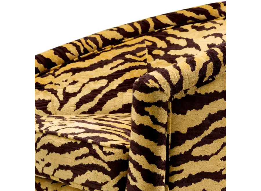 Swivel armchair 'Catene' - Tigris brown