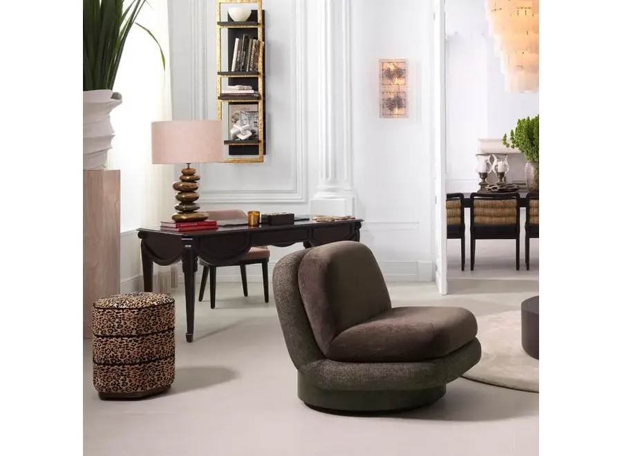 Swivel armchair 'Galiano' - Bayard brown