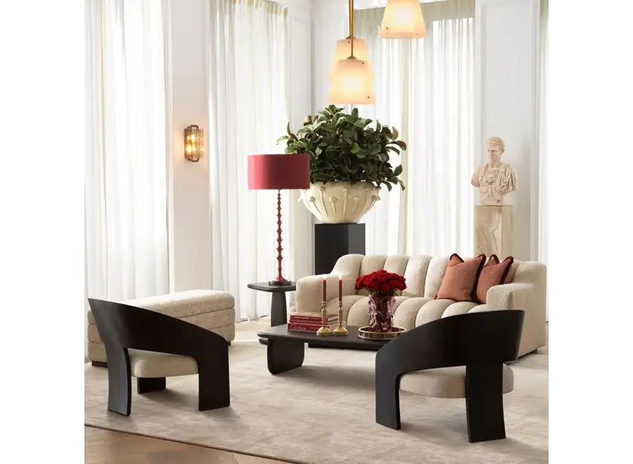 Tafellamp 'Arabella'  - Bordeaux red finish