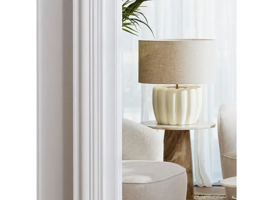 Tischleuchte 'Barocco'  - Off-white finish