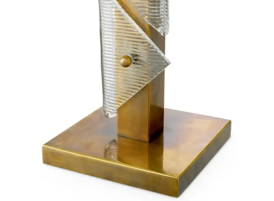 Lampe à poser 'Mirabella' - Vintage brass finish