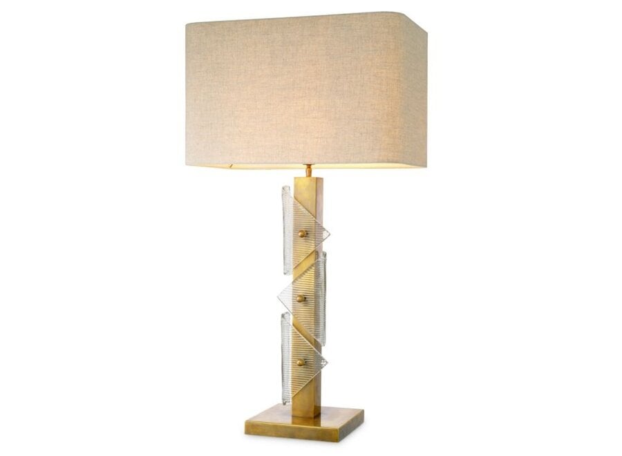 Lampe à poser 'Mirabella' - Vintage brass finish