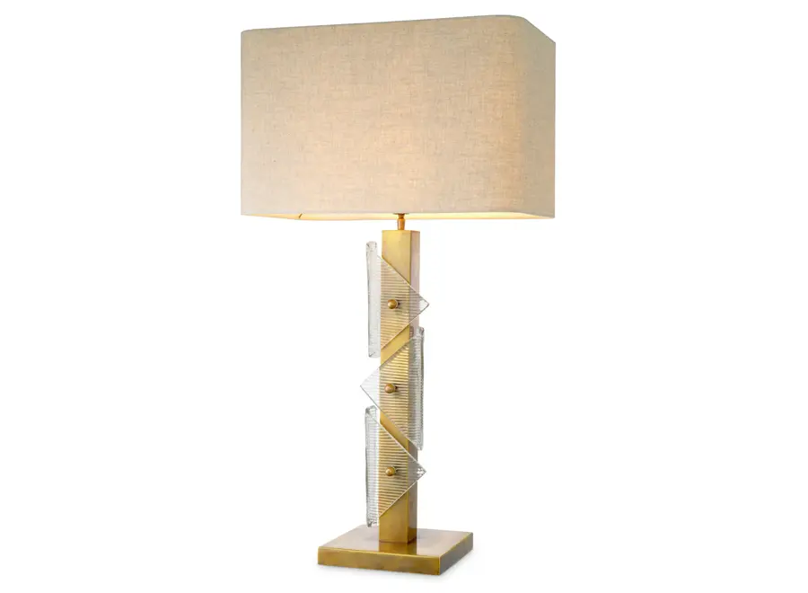 Lampe à poser 'Mirabella' - Vintage brass finish