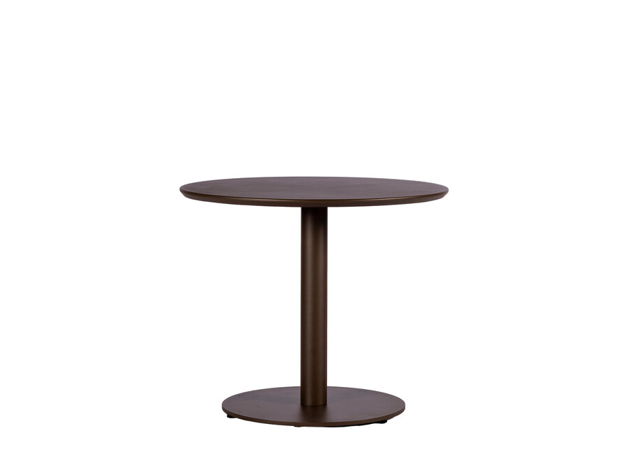 Table à manger basse 'Vernazza' Ø80x68 - Bronze