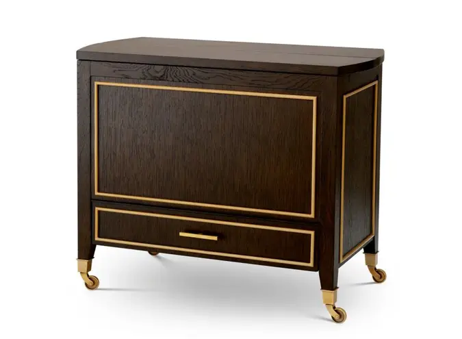 Trolley Galliano - Brown oak veneer
