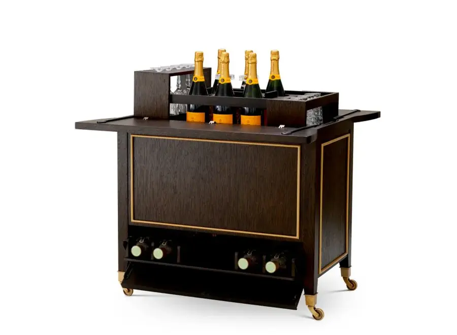 Trolley 'Galliano'  - Brown oak veneer