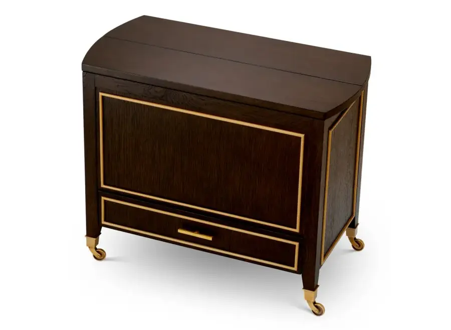 Trolley 'Galliano'  - Brown oak veneer