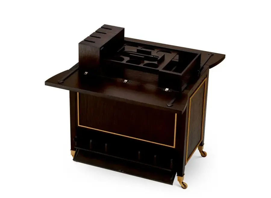 Trolley 'Galliano'  - Brown oak veneer