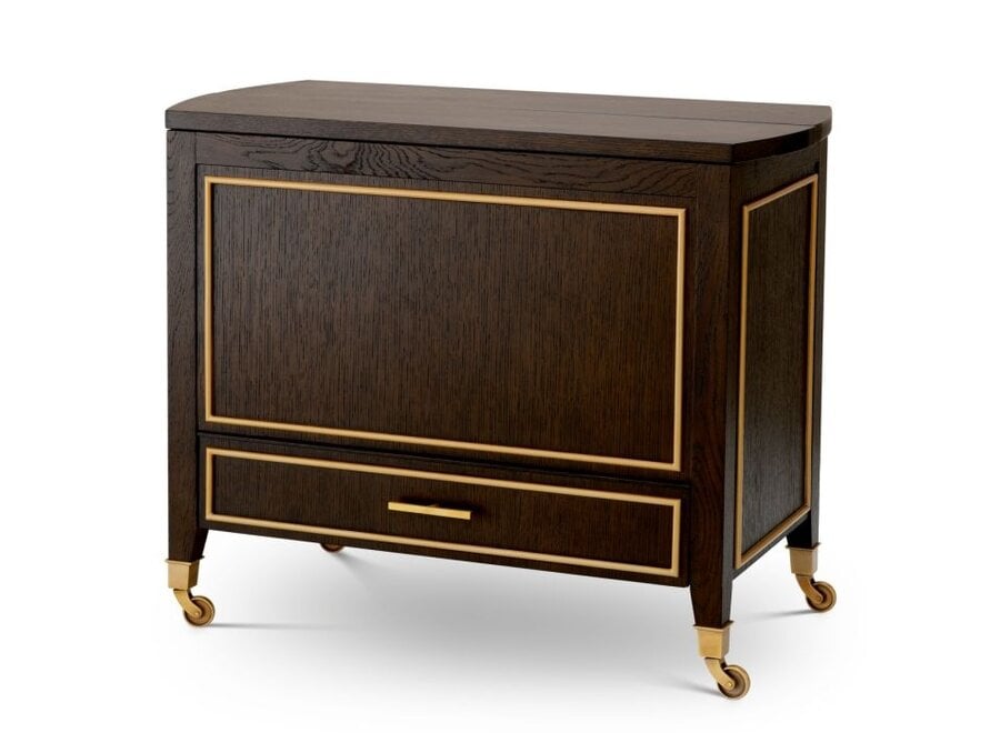 Trolley 'Galliano'  - Brown oak veneer