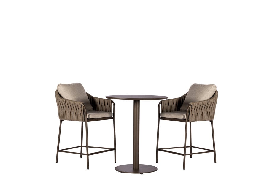 High dining chair 'Hydra' - Bronze