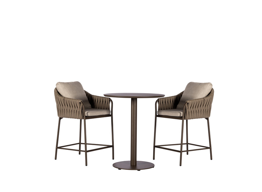 Hoher Esszimmerstuhl 'Hydra' - Bronze