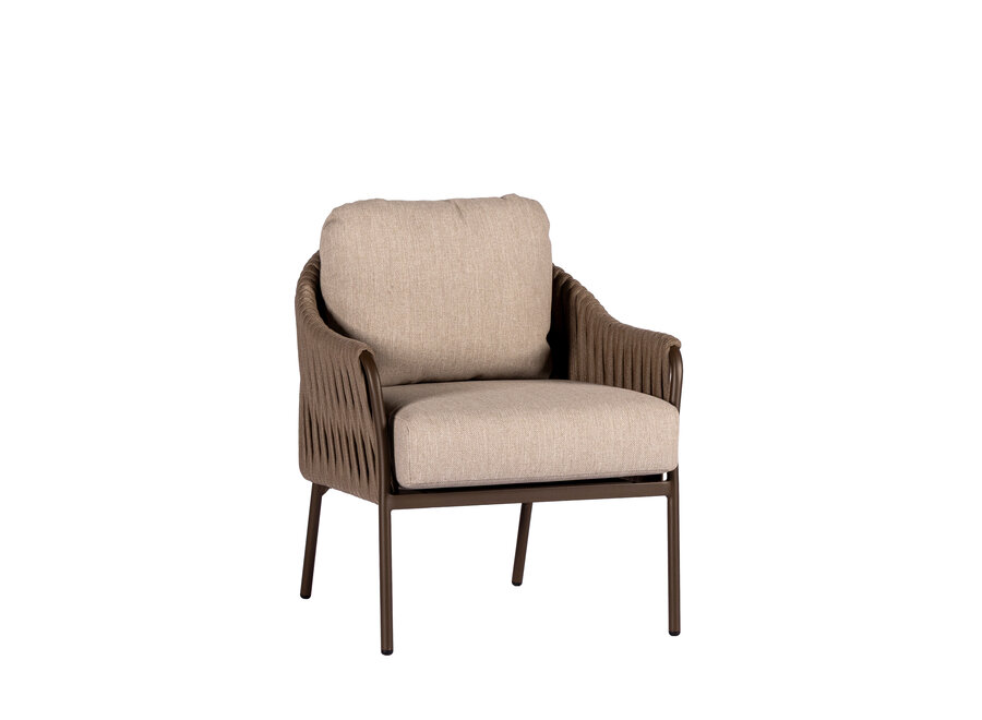 Low dining chair 'Hydra' - Bronze