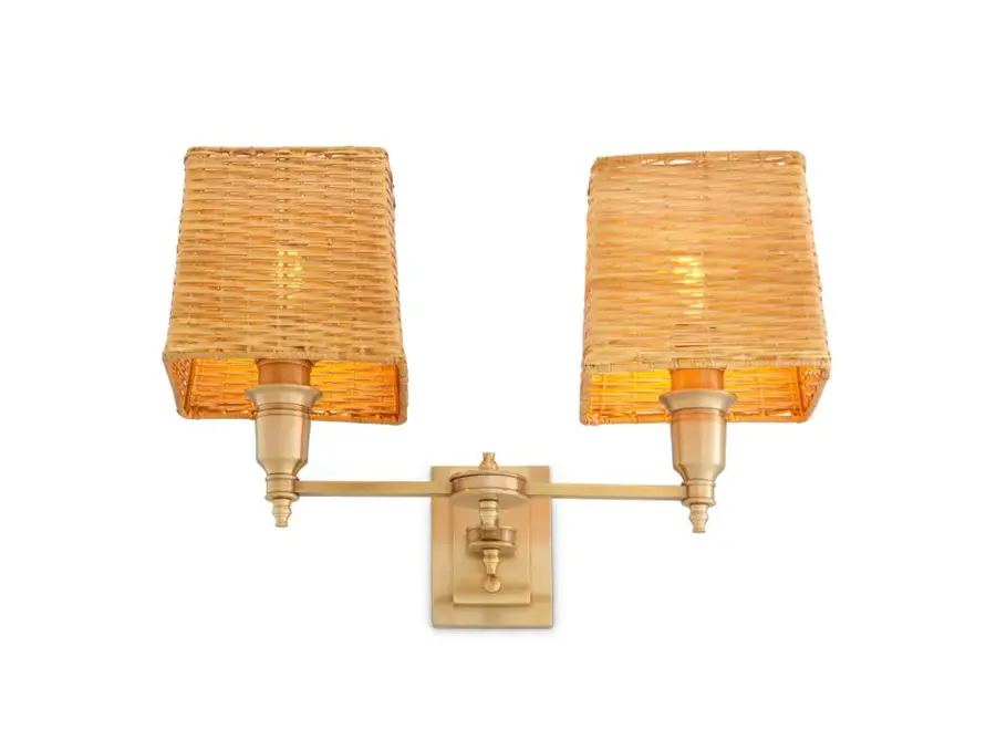Wandlampe 'Lexington' - Double - Antique brass finish