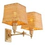 Wall lamp 'Lexington' - Double - Antique brass finish