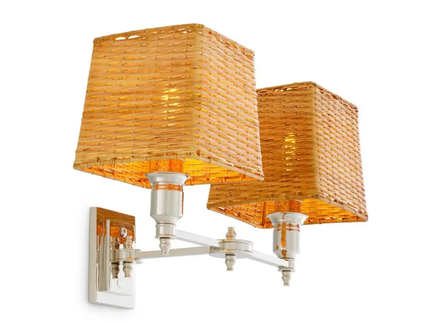 Wandlamp Lexington - Double - Nickel finish