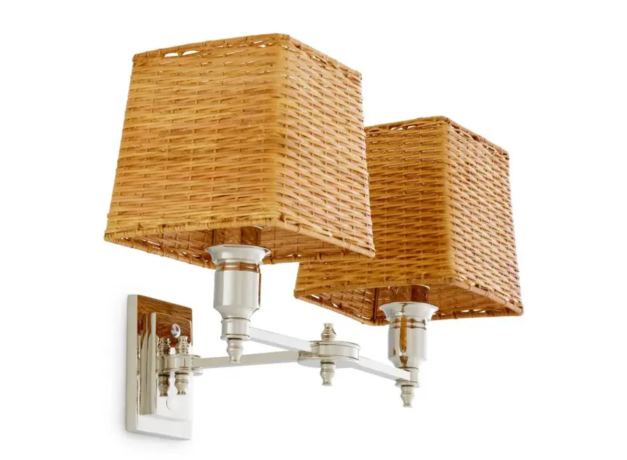 Wandlamp 'Lexington' - Double - Nickel finish