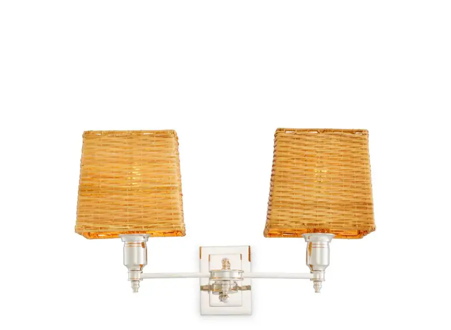 Wall lamp 'Lexington' - Double - Nickel finish