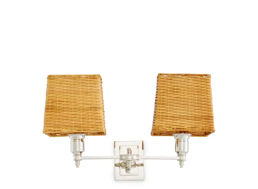 Wall lamp 'Lexington' - Double - Nickel finish