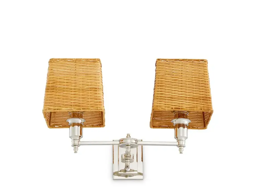 Wandlamp 'Lexington' - Double - Nickel finish