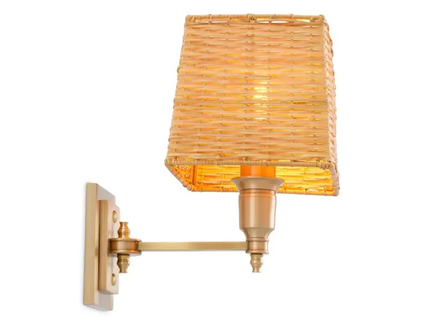 Lampe murale 'Lexington' - Single - Antique brass finish