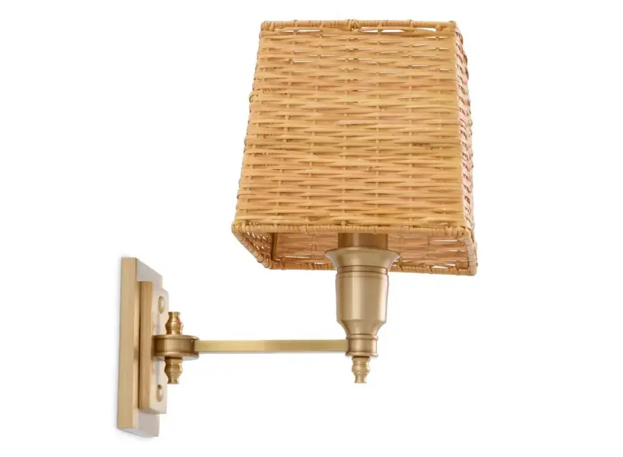 Lampe murale 'Lexington' - Single - Antique brass finish