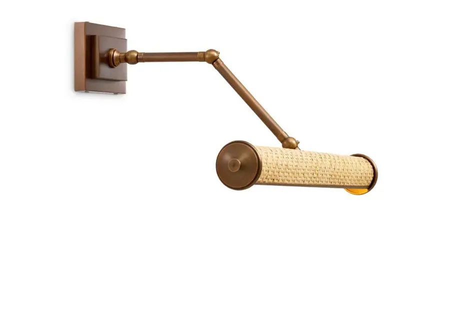 Wandlampe 'Luca' - L - Rattan