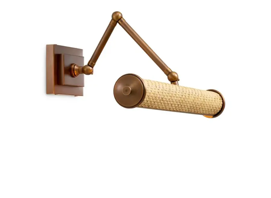 Wandlampe 'Luca' - L - Rattan