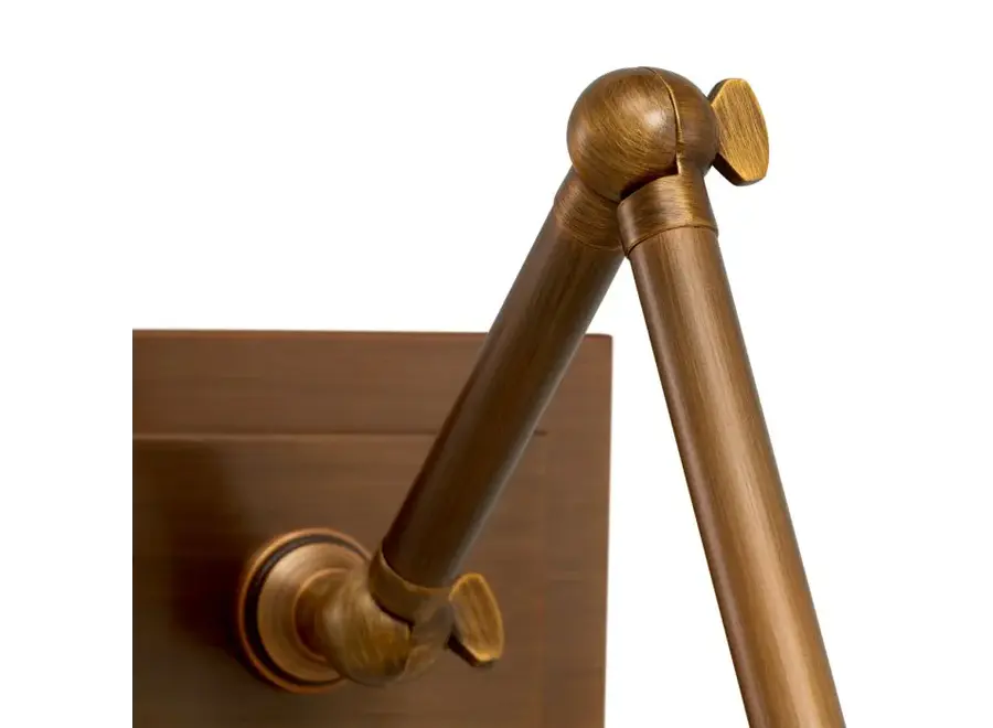 Lampe murale 'Luca' - L - antique brass finish