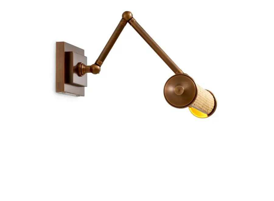 Wandlamp 'Luca' - S - Rattan