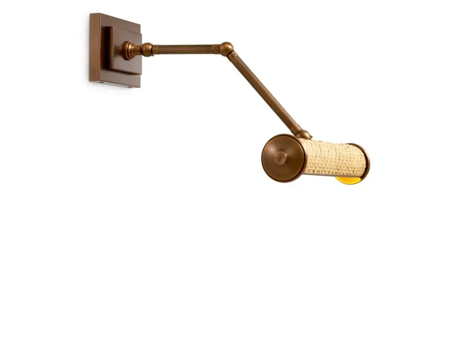 Wall lamp 'Luca' - S - Rattan