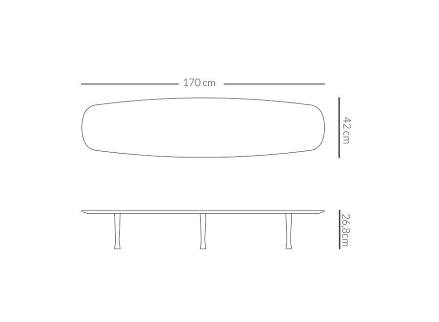Couchtisch 'Mesa Unica' - Walnut - OL