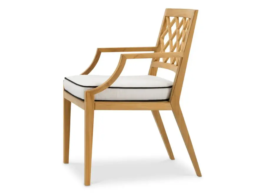 Outdoor eetkamerstoel 'Paladium' - With arm - Natural teak