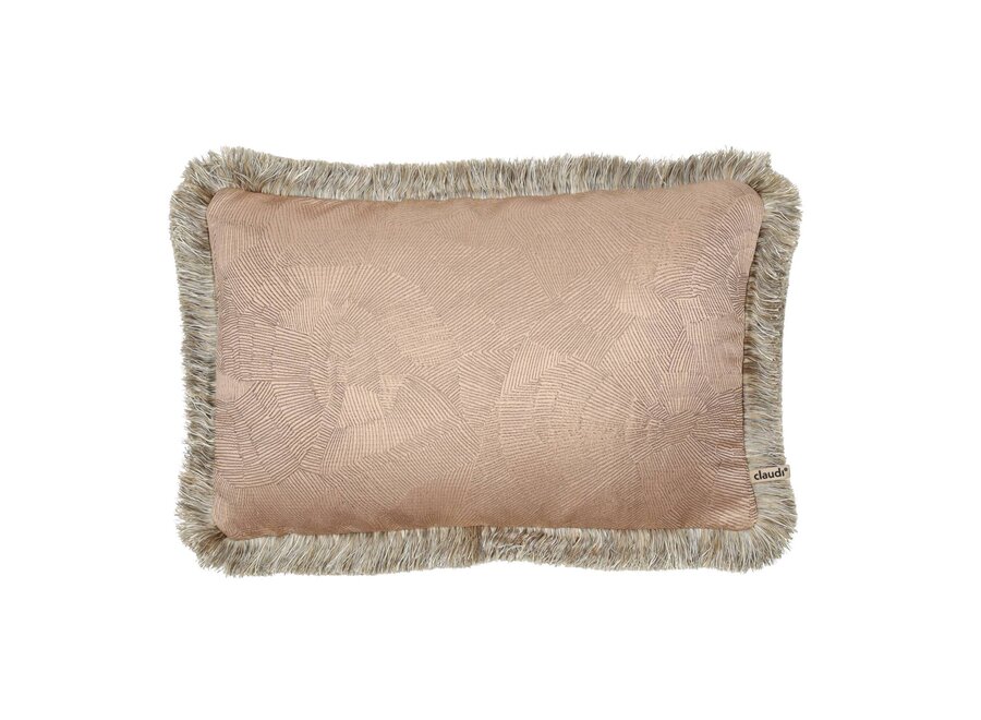 Sierkussen Cleon Nude + Fringe Gold