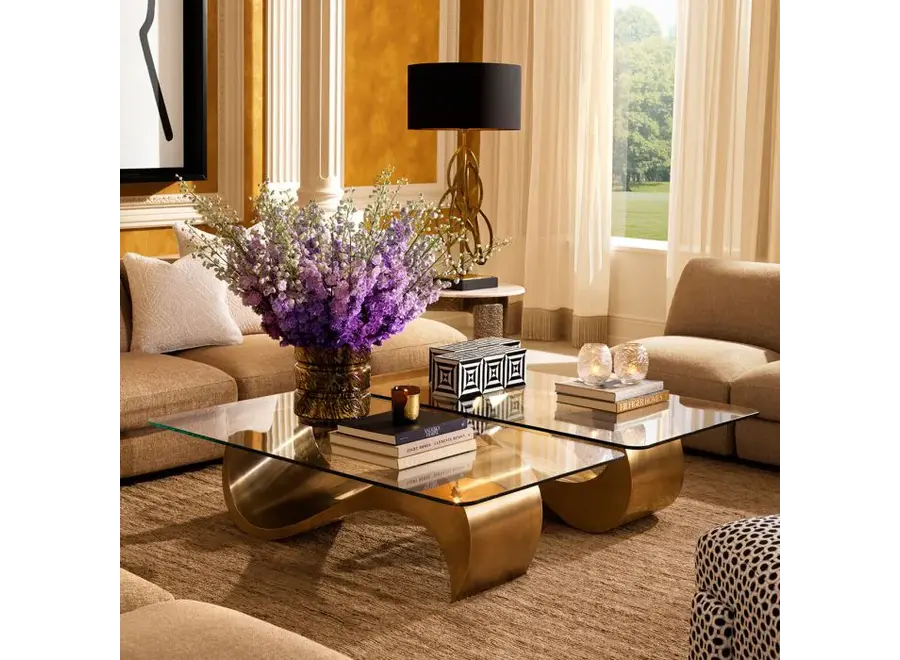 Salontafel 'Chambertin' - Vintage brass finish