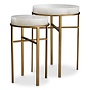 Beistelltisch 'Hoxton' - Set of 2 - Brass/Chrystal