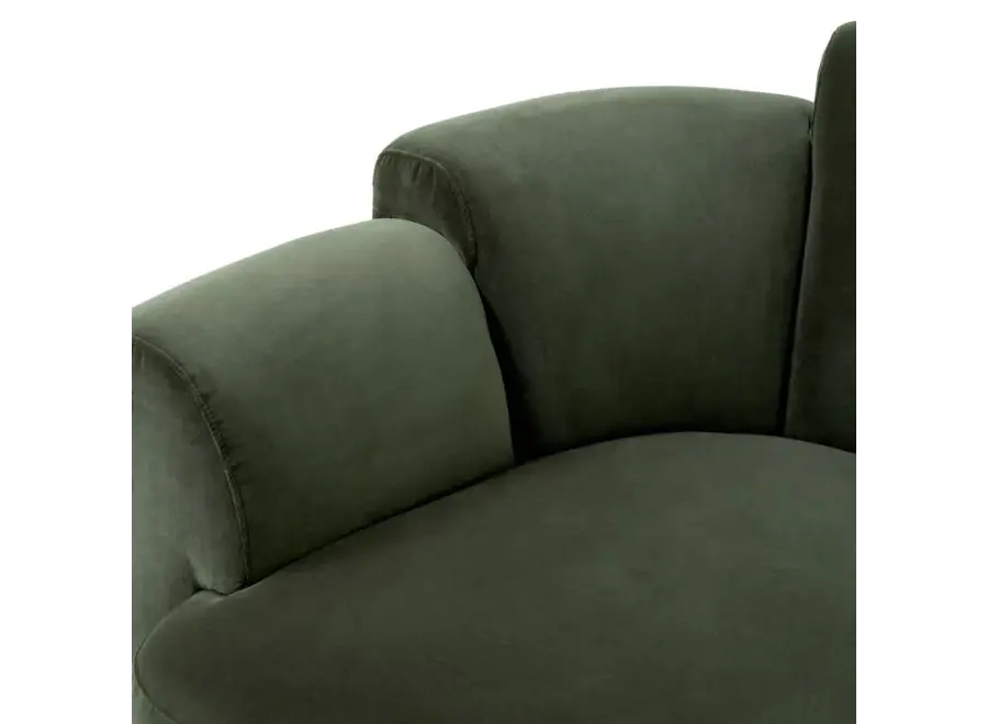 Swivel armchair 'Marbella' - Torrin green velvet